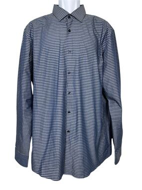 HUGO (Red Label By Hugo Boss) Sharp Fit Long Sleeve Checked Dress Shirt 17 1/2
